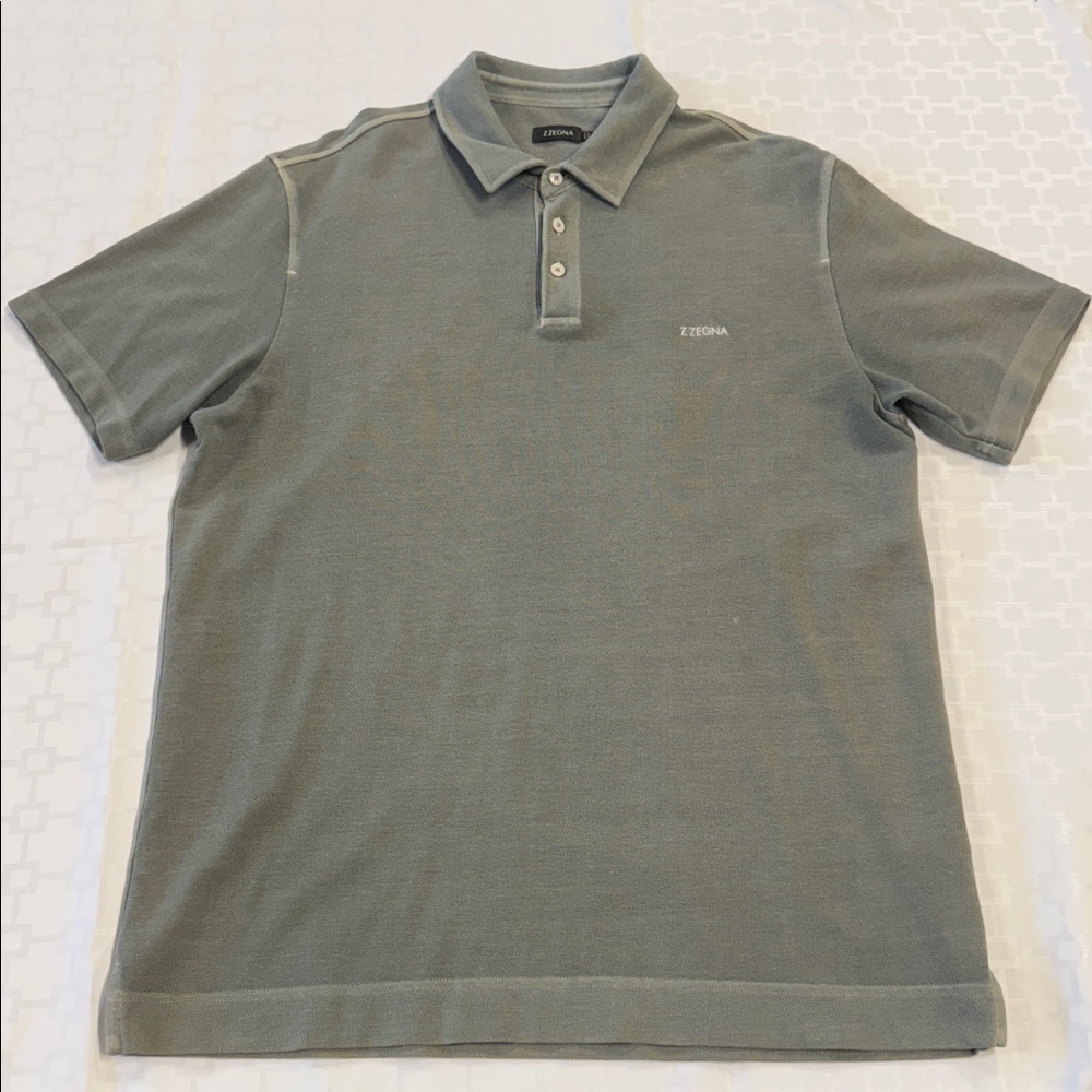 Z Zegna Cotton Green Polo